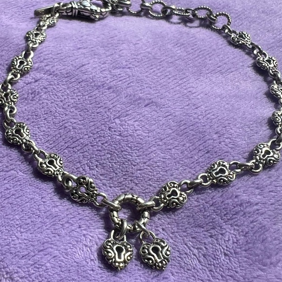 SARDA Sterling Silver Heart Locket Anklet🔒🩶 - Picture 2 of 16